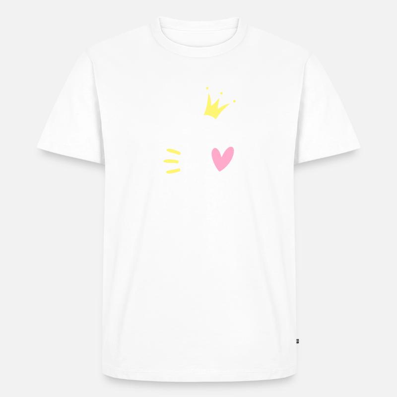 Buchstabe S Anfangsbuchstabe Krone - Männer Premium Bio T-Shirt - Weiß