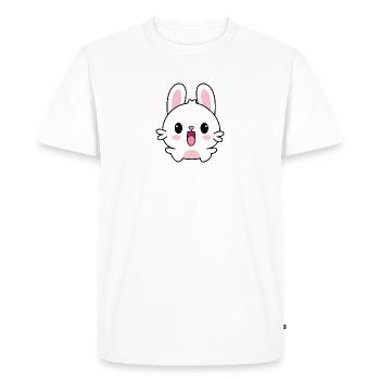 Lilo le lapin - T-shirt Premium bio Homme - blanc - Devant - Nico (187cm)
