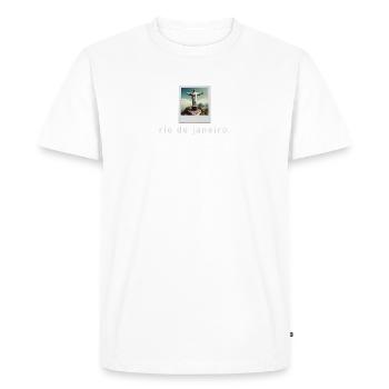 Cristo Redentor Rio de Janeiro Retro Photo - T-shirt Premium bio Homme - blanc - Devant - Nico (187cm)