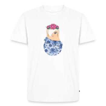 Matryoshka Viola - Men's Premium Organic T-Shirt - white - Front - Nico (187cm)