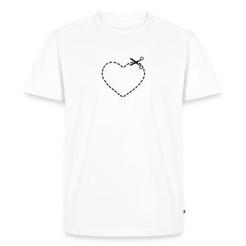 Heart, le cœur, l'amour, la Saint-Valentin, Saint - T-shirt Premium bio Homme - blanc - Devant - Nico (187cm)