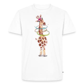 Hula giraffe - Men's Premium Organic T-Shirt - white - Front - Nico (187cm)