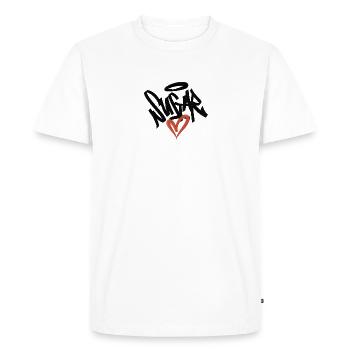 sugar heart graffiti - Men's Premium Organic T-Shirt - white - Front - Nico (187cm)
