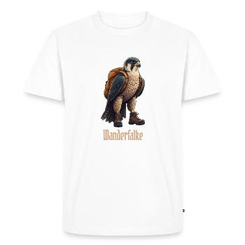 Faucon pèlerin Randonnée Faucon - T-shirt Premium bio Homme - blanc - Devant - Nico (187cm)