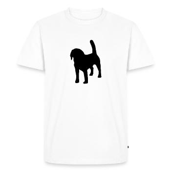 Silhouette Beagle - T-shirt Premium bio Homme - blanc - Devant - Nico (187cm)
