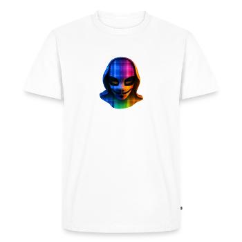 Digital Pride: Anonymous LGBTQAI+ - Men's Premium Organic T-Shirt - white - Front - Nico (187cm)