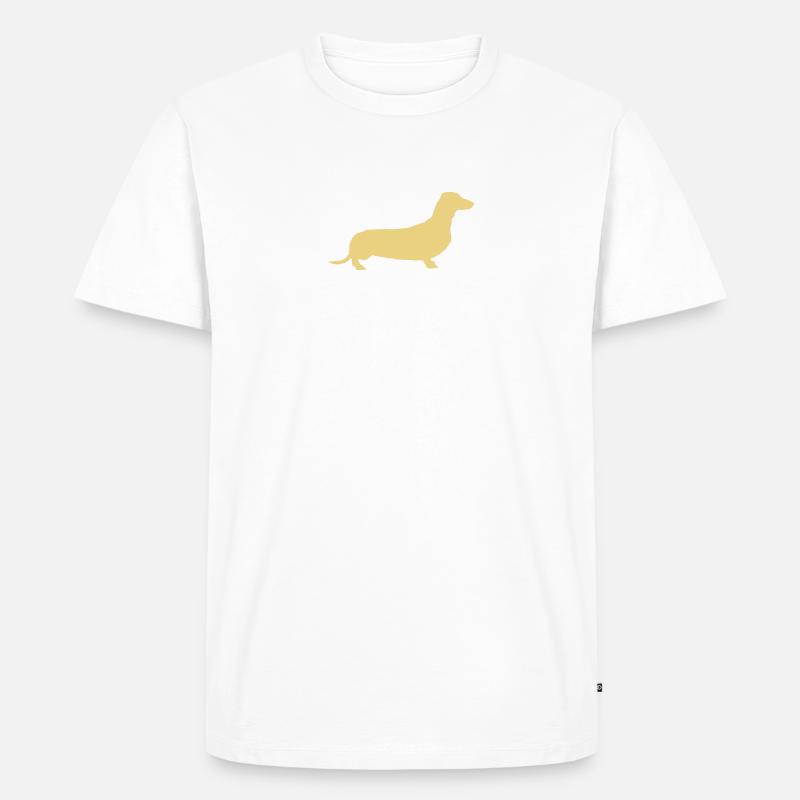 Dackel - Männer Premium Bio T-Shirt - Weiß