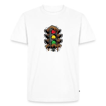 Classic German traffic light - Men's Premium Organic T-Shirt - white - Front - Nico (187cm)