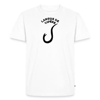 langue vipere expression 1 - T-shirt Premium bio Homme - blanc - Devant - Nico (187cm)