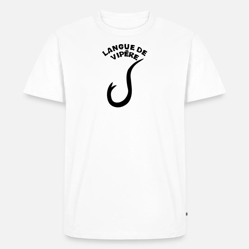 langue vipere expression 1 - T-shirt Premium bio Homme - blanc
