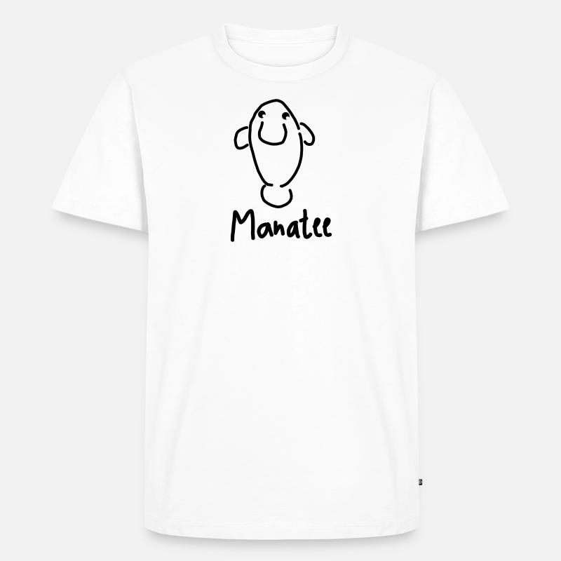 Manatee - Männer Premium Bio T-Shirt - Weiß
