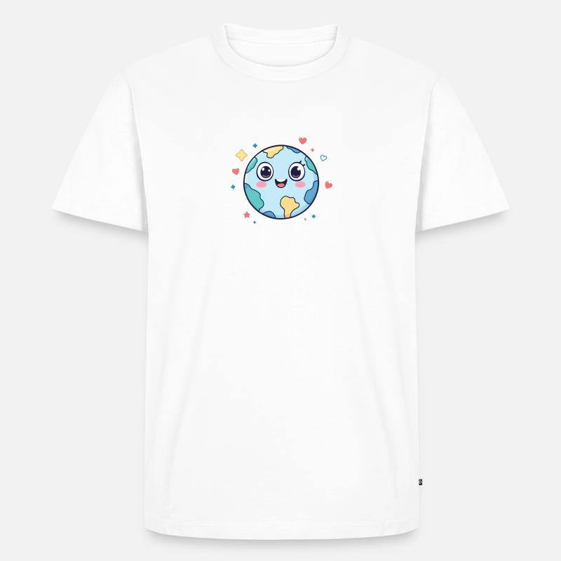 Erde - Männer Premium Bio T-Shirt - Weiß