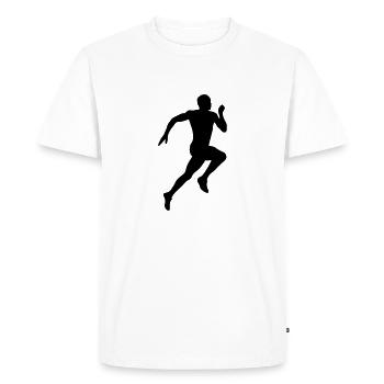 running - T-shirt Premium bio Homme - blanc - Devant - Nico (187cm)