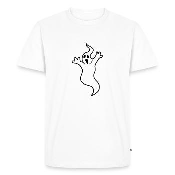 ghost haunt horror monster halloween ghost gru - Men's Premium Organic T-Shirt - white - Front - Nico (187cm)