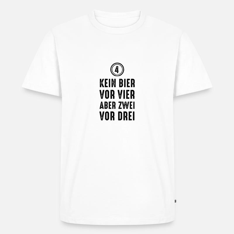 Bier vor Vier - Männer Premium Bio T-Shirt - Weiß