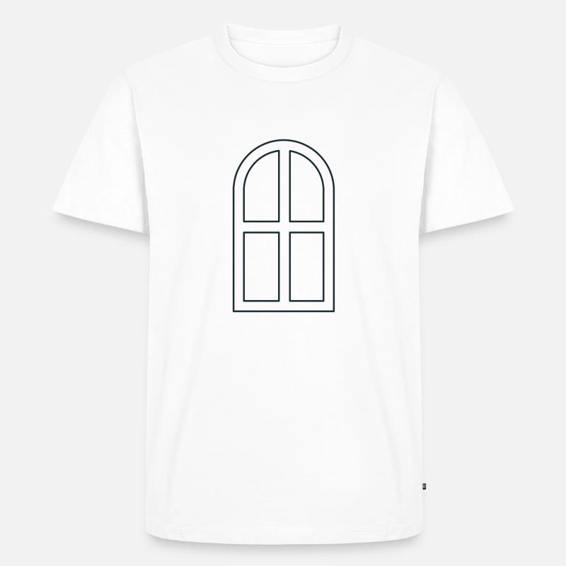 Bogenfenster geöffnet - Männer Premium Bio T-Shirt - Weiß