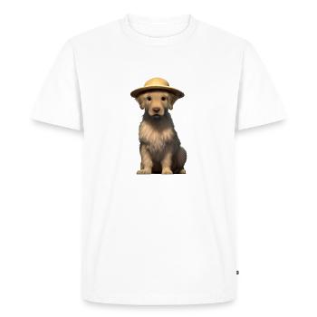 Propriétaires de chiens Golden Retriever chiots chiens - T-shirt Premium bio Homme - blanc - Devant - Nico (187cm)