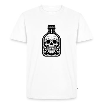Bouteille de crâne mystérieux - T-shirt Premium bio Homme - blanc - Devant - Nico (187cm)