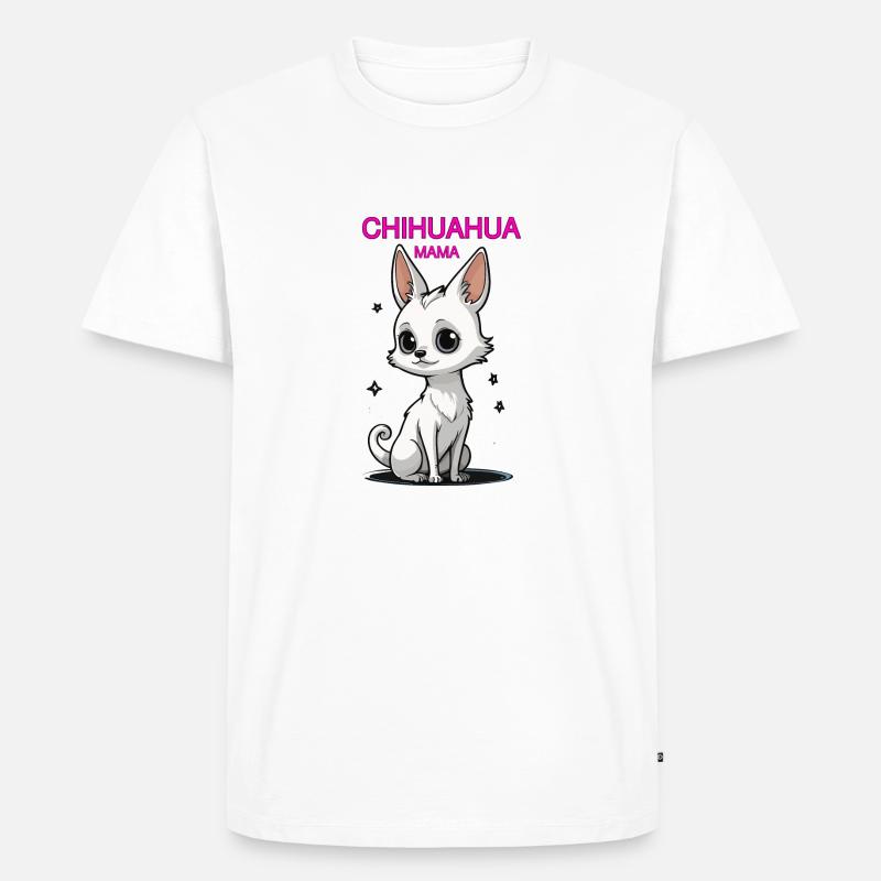CHIHUAHUA MAMA - Männer Premium Bio T-Shirt - Weiß