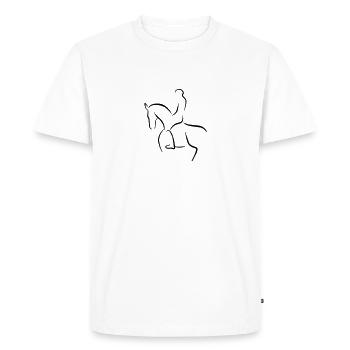 dressage - T-shirt Premium bio Homme - blanc - Devant - Nico (187cm)