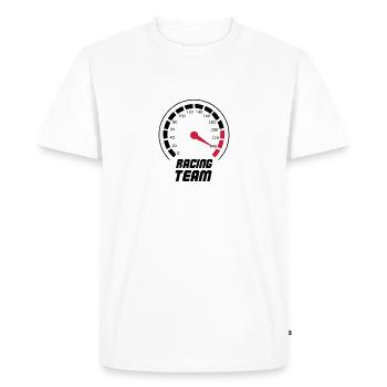 Équipe Speedo Racing - T-shirt Premium bio Homme - blanc - Devant - Nico (187cm)