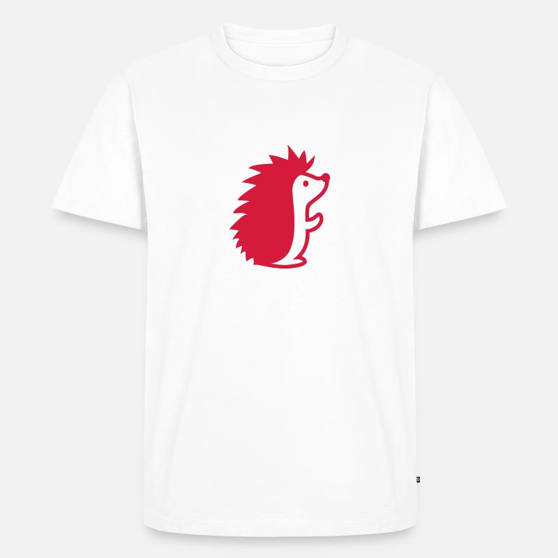 Igel - Männer Premium Bio T-Shirt - Weiß
