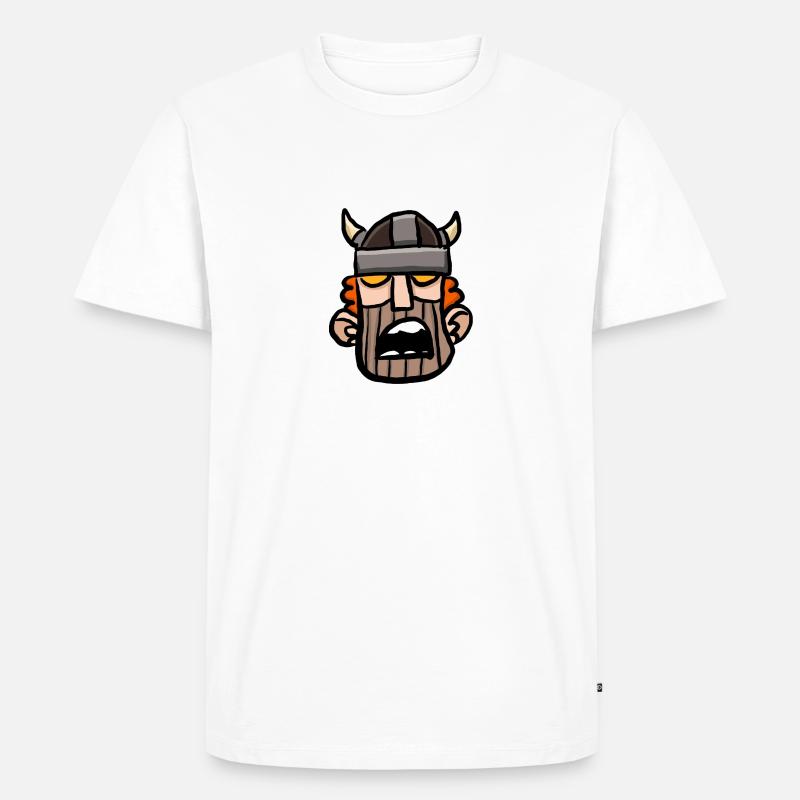 Wikinger - Männer Premium Bio T-Shirt - Weiß