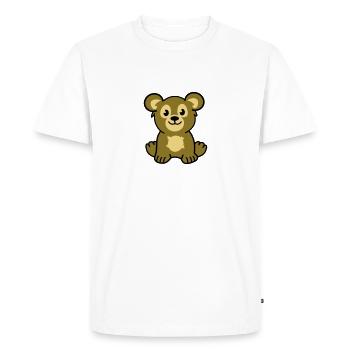 cute bear - T-shirt Premium bio Homme - blanc - Devant - Nico (187cm)