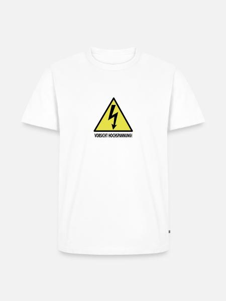 Hochspannung - Männer Premium Bio T-Shirt - Weiß