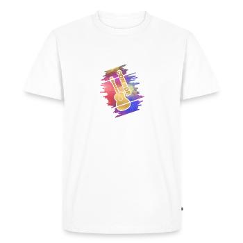 Guitare Connor - T-shirt Premium bio Homme - blanc - Devant - Nico (187cm)