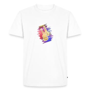 Guitare Clemens - T-shirt Premium bio Homme - blanc - Devant - Nico (187cm)