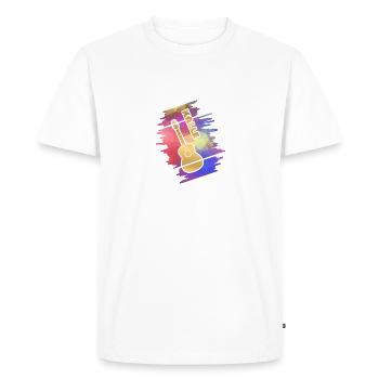 Kalle as Guitar - Men's Premium Organic T-Shirt - white - Front - Nico (187cm)
