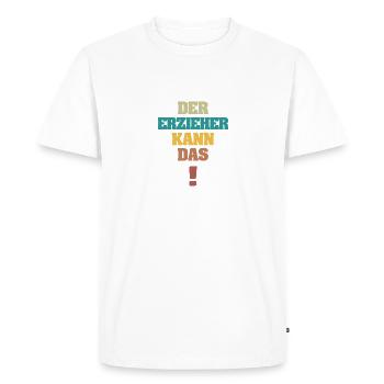 Gift for Educator - Men's Premium Organic T-Shirt - white - Front - Nico (187cm)