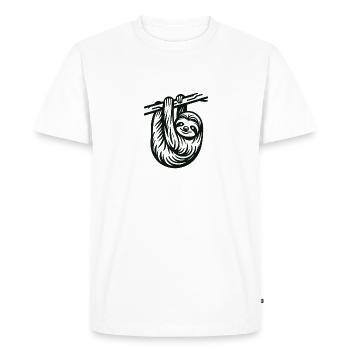 Paresse - T-shirt Premium bio Homme - blanc - Devant - Nico (187cm)