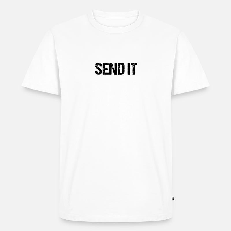 Send it, SEND IT Schwarz - Männer Premium Bio T-Shirt - Weiß