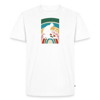 Jardinage Jardinage Jardinage - T-shirt Premium bio Homme - blanc - Devant - Nico (187cm)