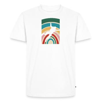 Parachutisme en parachute aérien - T-shirt Premium bio Homme - blanc - Devant - Nico (187cm)