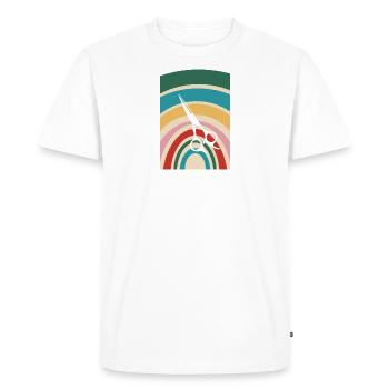 Coupe de cheveux de coiffeur - T-shirt Premium bio Homme - blanc - Devant - Nico (187cm)