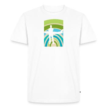 Flight Attendant Stewardess Flight - Men's Premium Organic T-Shirt - white - Front - Nico (187cm)