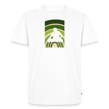 DJ Discjockey Shuffle - T-shirt Premium bio Homme - blanc - Devant - Nico (187cm)
