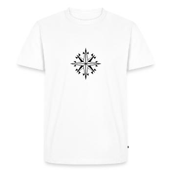 navigation, compass, orientation wind rose - Men's Premium Organic T-Shirt - white - Front - Nico (187cm)