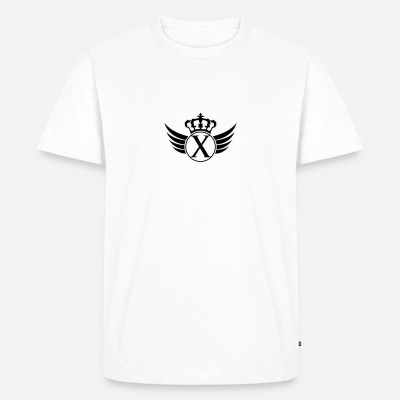 Buchstabe X Blazon - Männer Premium Bio T-Shirt - Weiß