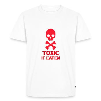 Toxic skull - Men's Premium Organic T-Shirt - white - Front - Nico (187cm)