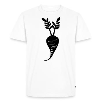 Beet - Men's Premium Organic T-Shirt - white - Front - Nico (187cm)