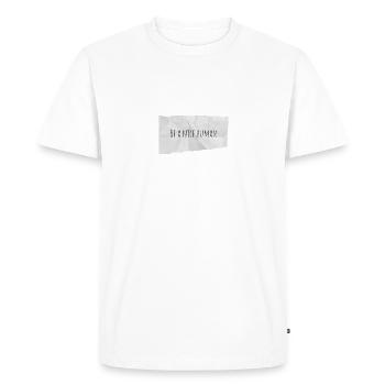 Be a nice human - Men's Premium Organic T-Shirt - white - Front - Nico (187cm)