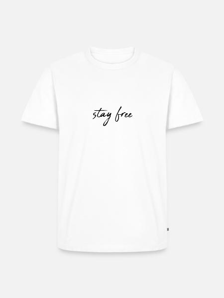 Stay free - Männer Premium Bio T-Shirt - Weiß