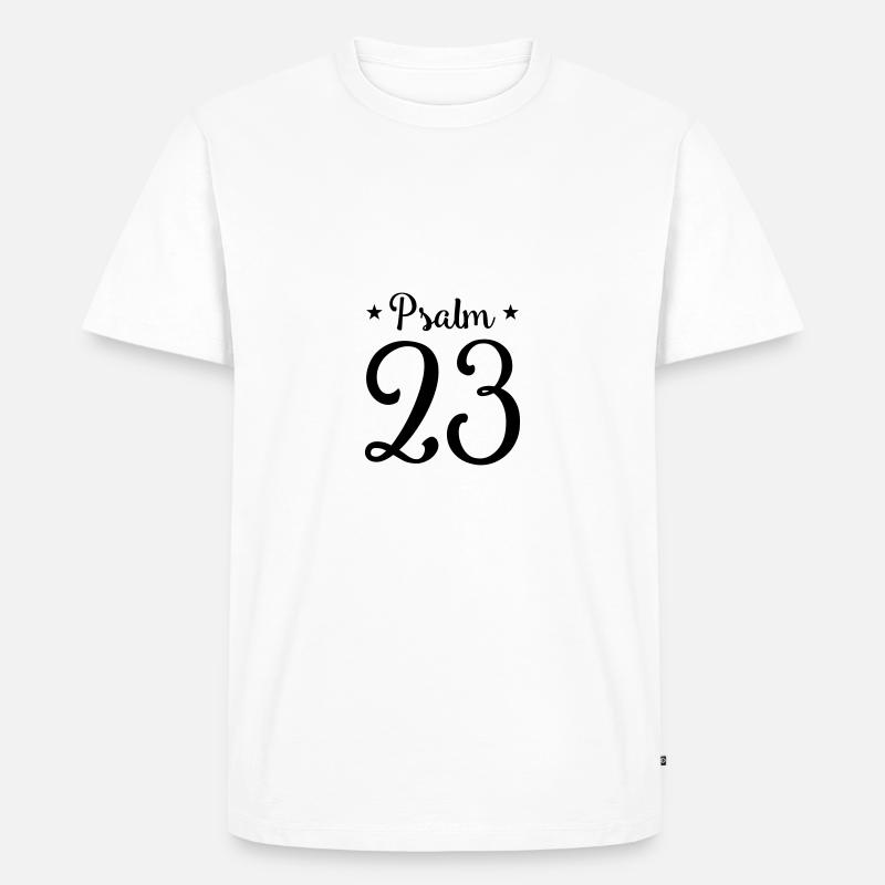 psalm 23 bibelvers bibel - Männer Premium Bio T-Shirt - Weiß