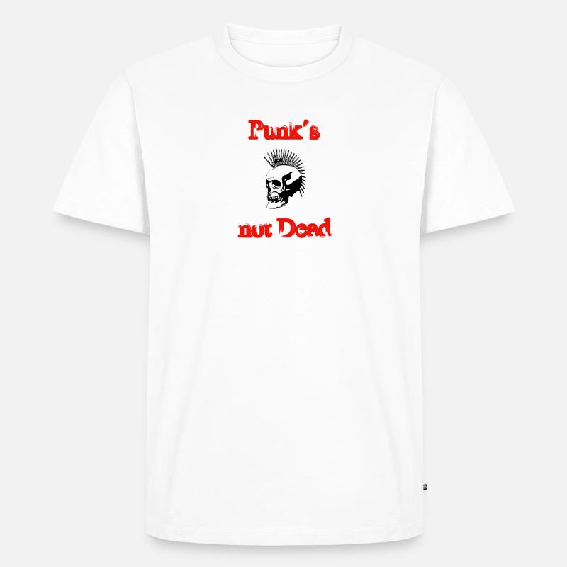Punks not Dead - Männer Premium Bio T-Shirt - Weiß
