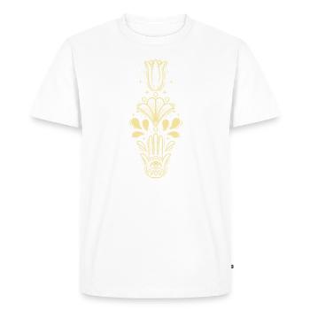 Symboles de yoga - T-shirt Premium bio Homme - blanc - Devant - Nico (187cm)