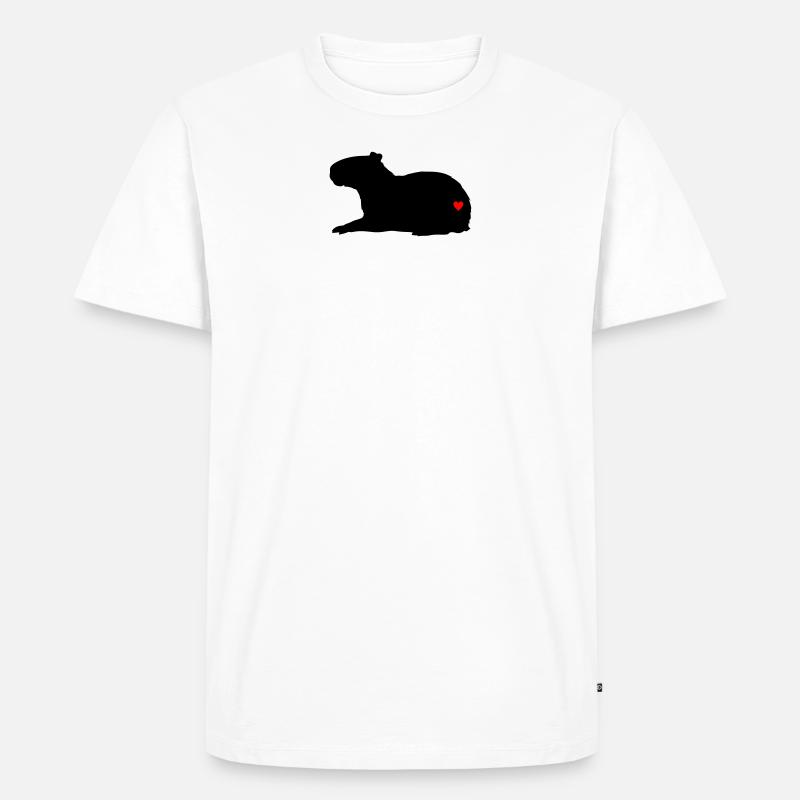 Love Capybara - Männer Premium Bio T-Shirt - Weiß